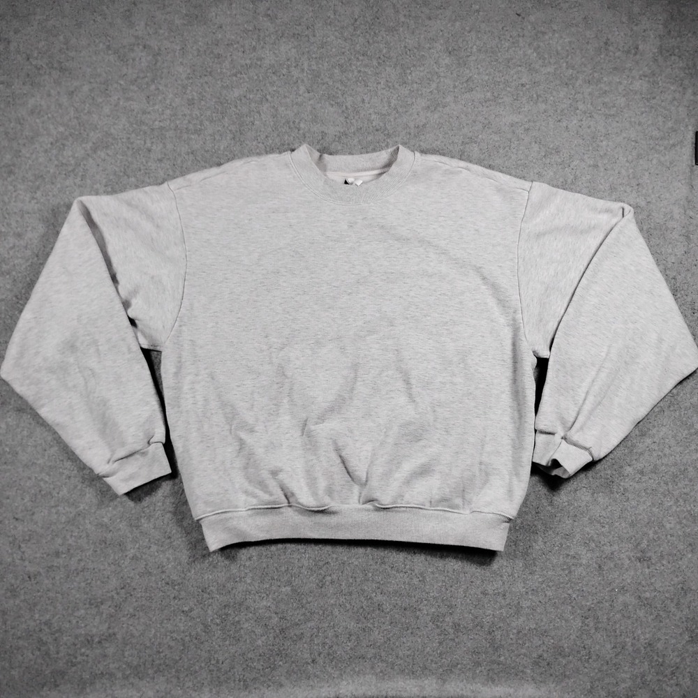 Skims Fleece Classic Crewneck Sweatshirt Women's Size Medium Heather Gray
